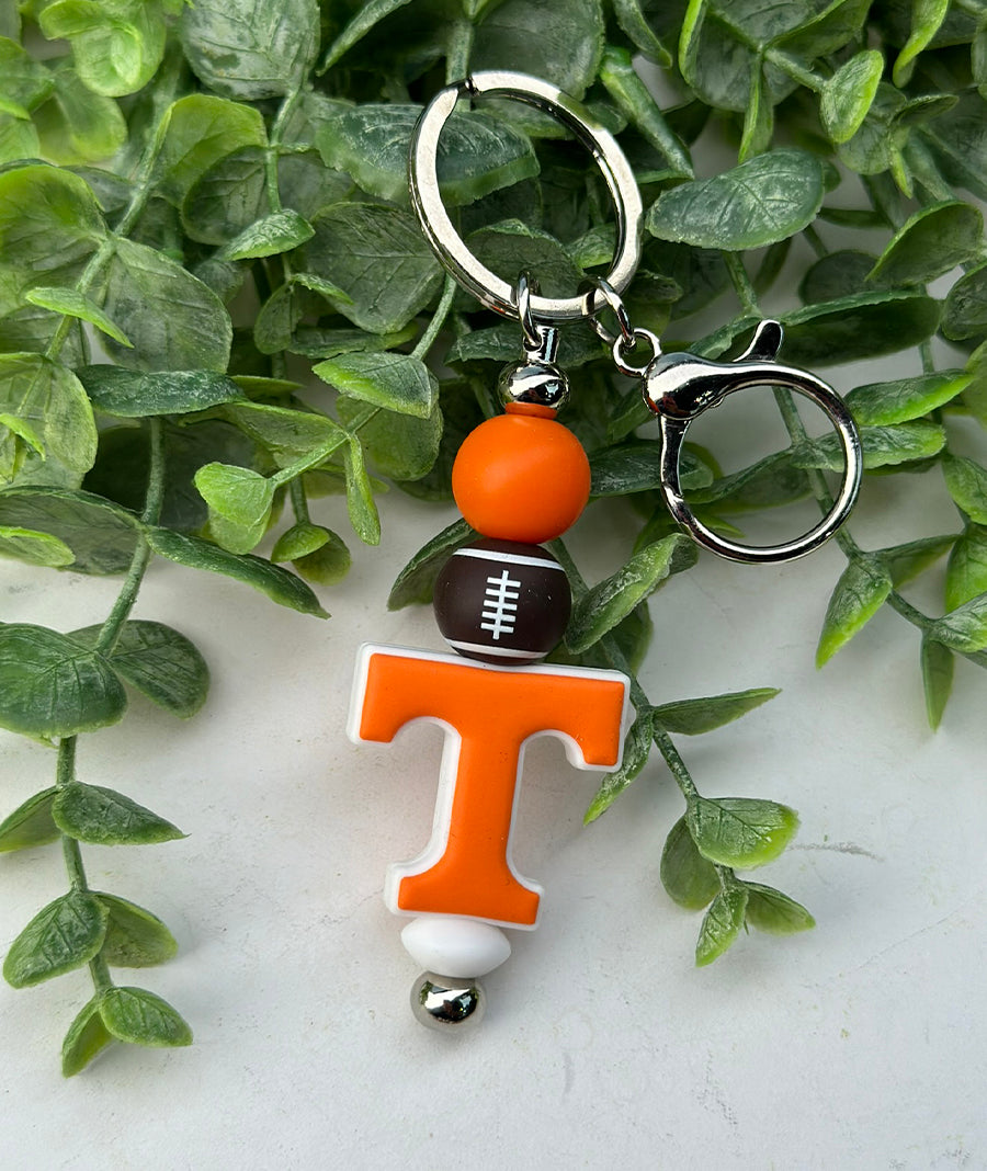 Big T Football Keychain