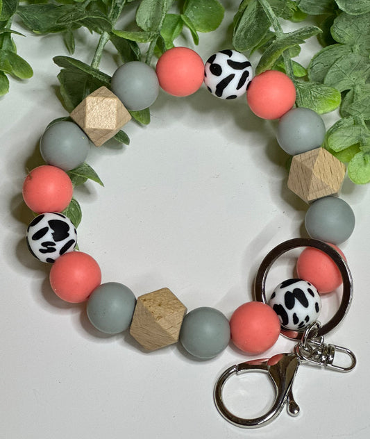 Peachy Cow Wristlet